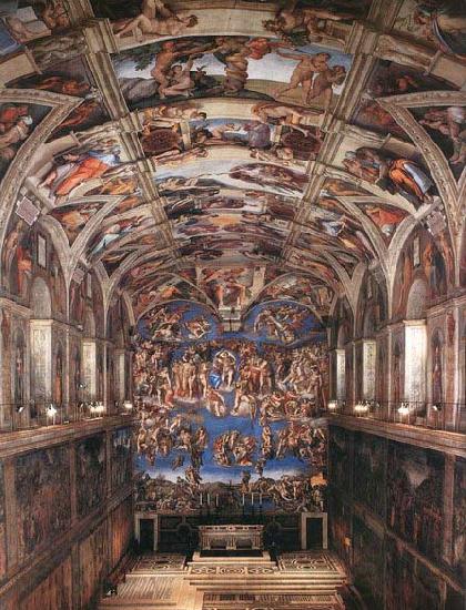 Michelangelo Buonarroti Interior of the Sistine Chapel